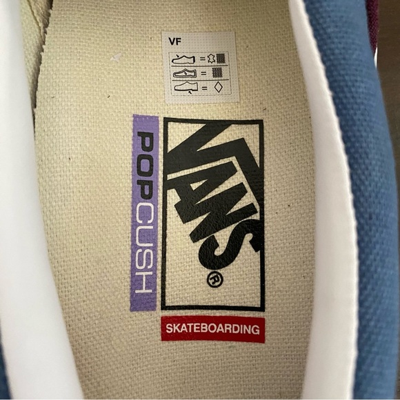 Vans Skateboarding Pop Cushion Duracap Men’s Blue & Red Slip On Shoes Size 8 - Picture 8 of 9